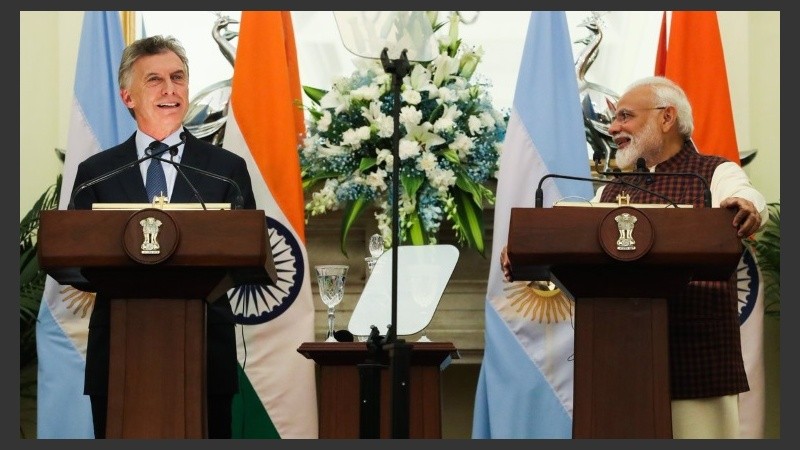 Macri se reunió este lunes con el primer ministro de la India.