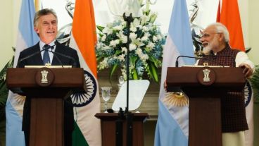 Macri se reunió este lunes con el primer ministro de la India.