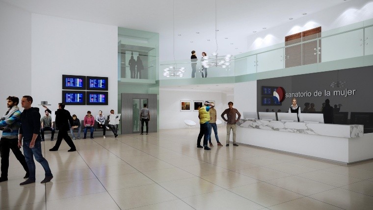 Las instalaciones interiores de la futura sede de la zona sur del Sanatorio de la Mujer.