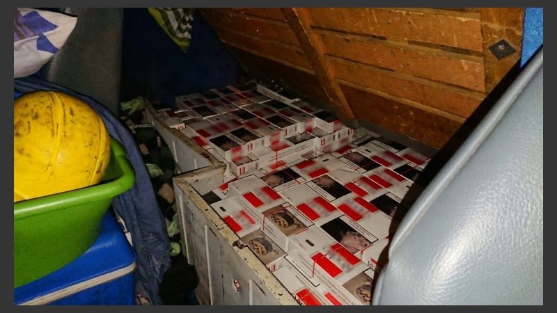Los cigarrillos secuestrados en los operativos.