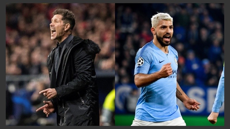 Los equipos del Cholo y del Kun sacaron ventaja en la ida.