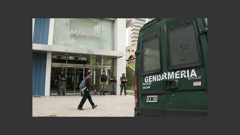 Los primeros allanamientos del caso, en octubre de 2016.