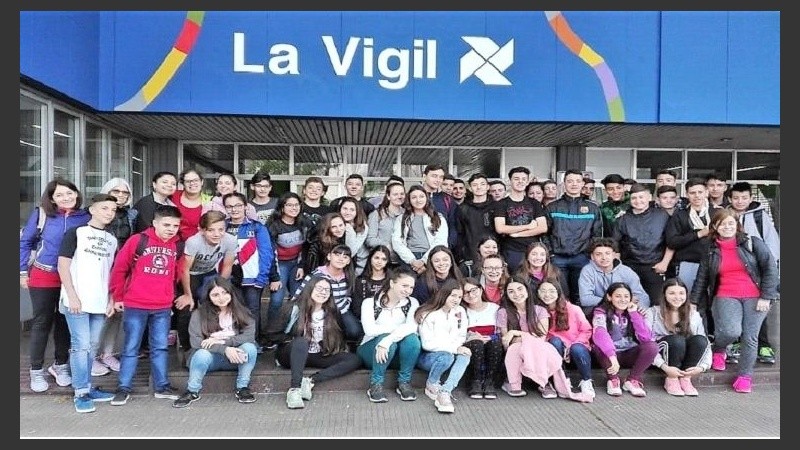 Contingente de Arroyito, Córdoba, que se sumó a los recorridos. 