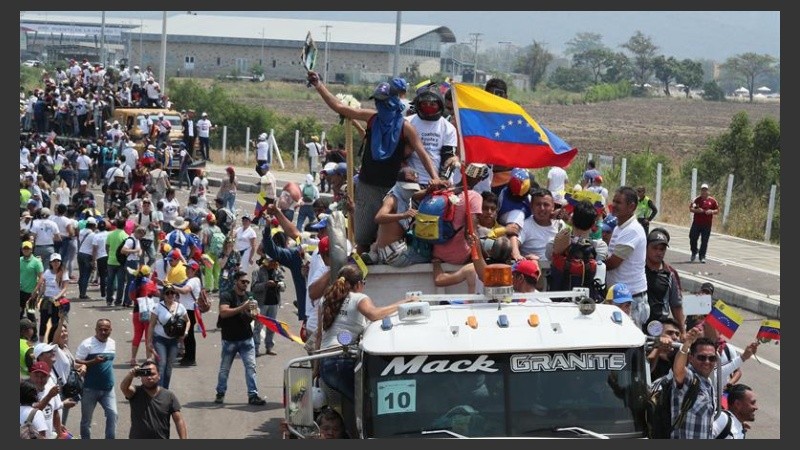 Guaidó fue acompañado por los presidentes de Colombia, Chile y Paraguay.
