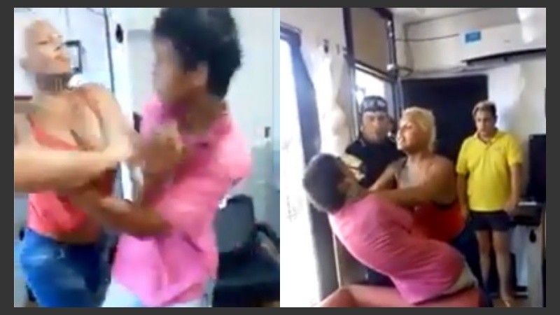 Un testigo grabó el momento en que la mujer redujo al ladrón.