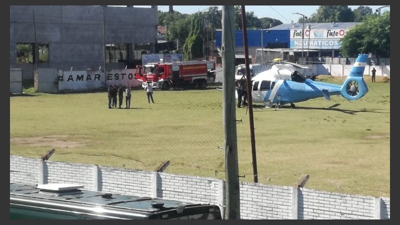 El helicóptero celeste y blanco sorprendió a los vecinos cerca de las 10.
