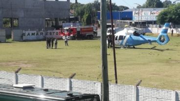El helicóptero celeste y blanco sorprendió a los vecinos cerca de las 10.