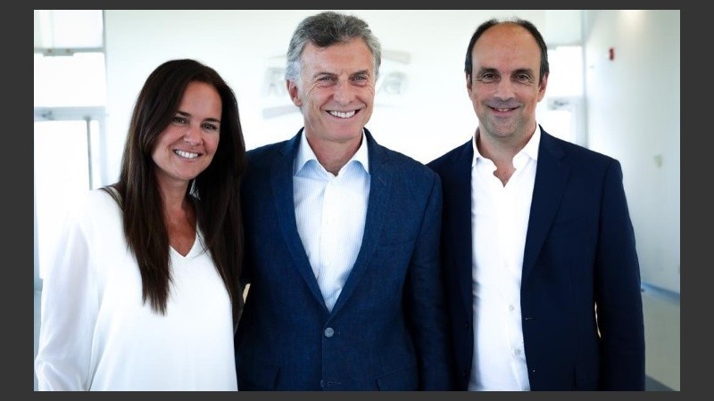 Los candidatos santafesinos con Macri.