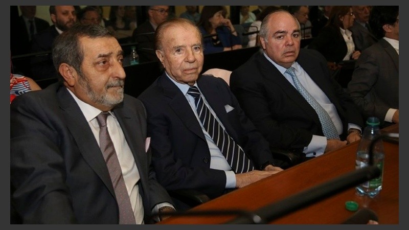 Menem durante el juicio por el atentado a la Amia.