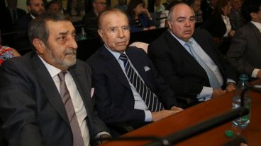 Menem durante el juicio por el atentado a la Amia.