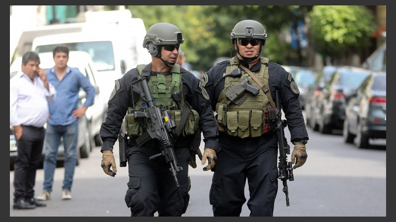 Fuerte operativo en las inmediaciones del Congreso.