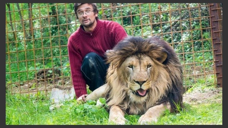 Prasek había comprado al león en 2016 y le construyó una jaula en su casa.