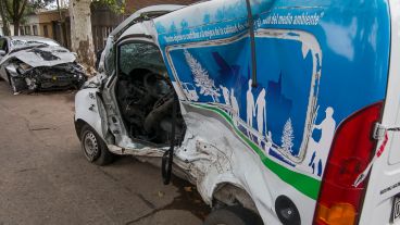 Así quedaron los autos tras la colisión fatal.