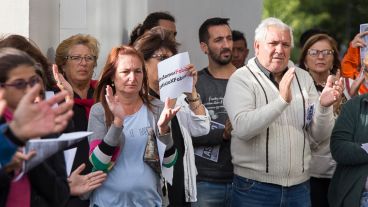Familiares y amigos de la víctima fueron a pedir Justicia al Centro de Justicia Penal.