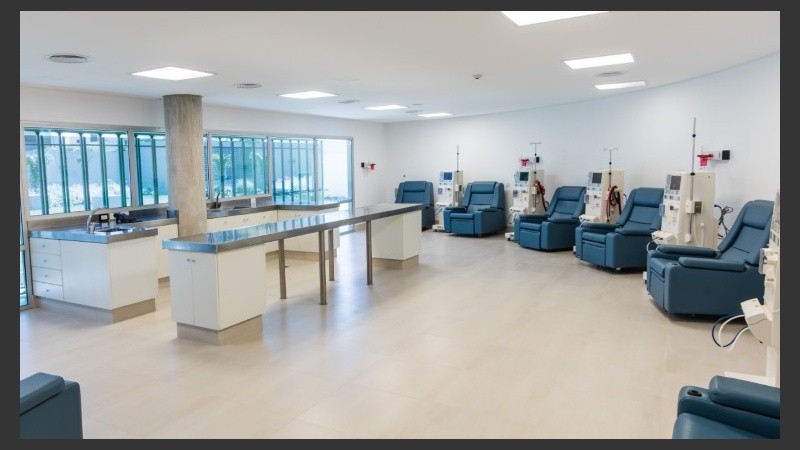 Servicio de diálisis del Hospital Privado de Rosario.