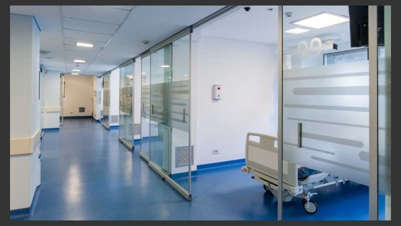 Unidad de terapia intensiva del Hospital Privado de Rosario. 