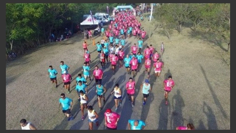 Una imagen de la primera Maratón Solidaria Abre en Rosario. 