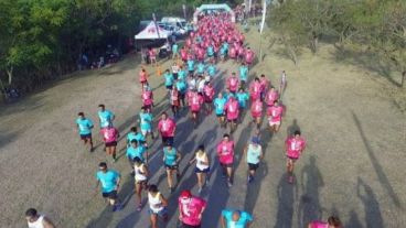 Una imagen de la primera Maratón Solidaria Abre en Rosario.