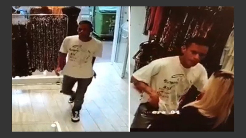 El delincuente quedó filmado.