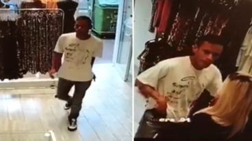 El delincuente quedó filmado.