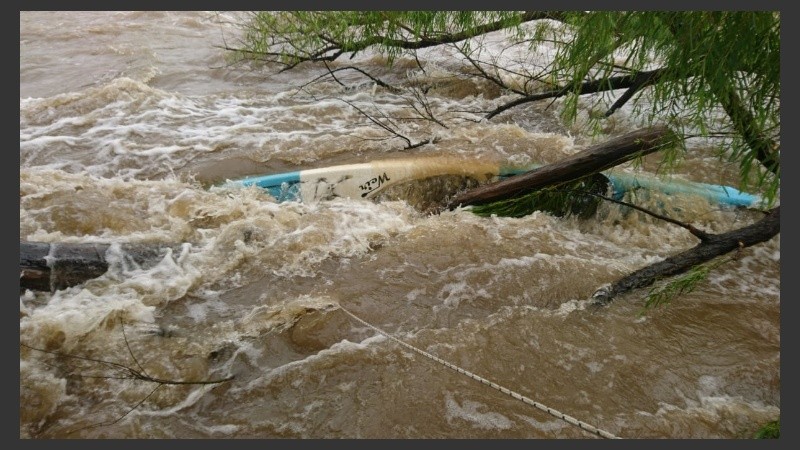Así quedó el kayak.
