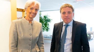 El ministro Dujovne y la titular del FMI.