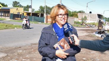 La precandidata a concejala.