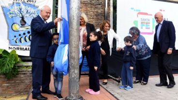 Lifschitz hace dos semanas, cuando inauguró el ciclo lectivo en Santa Fe.