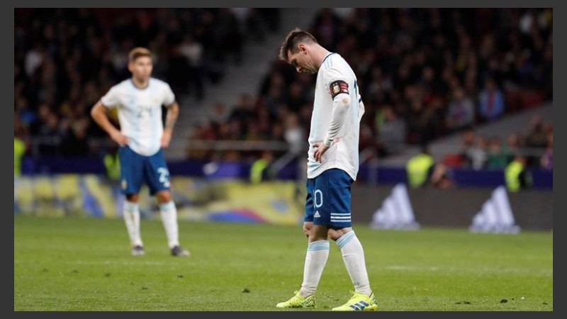 Messi jugó en la derrota ante Venezuela por 3 a 1.