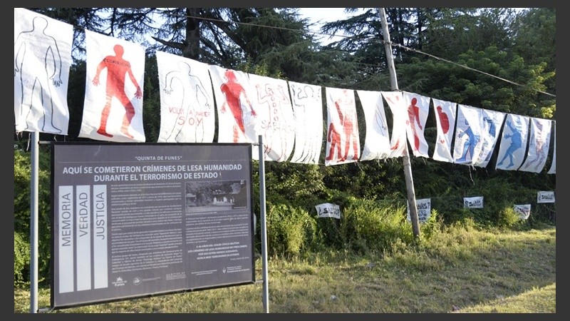 El siluetazo en los alrededores de la Quinta de Funes.