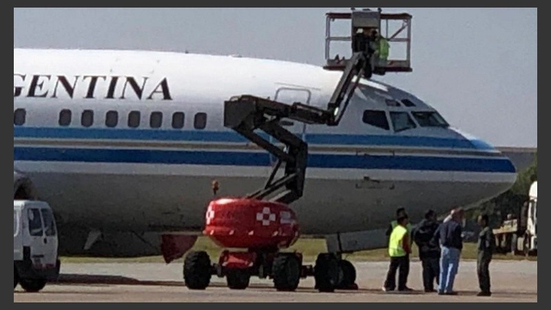 La imagen que da cuenta de los trabajos de reparación en el Tango 04.