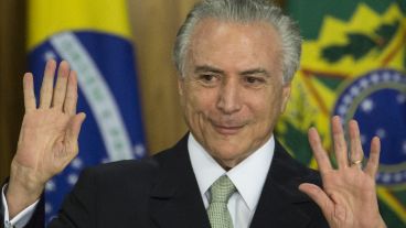 Temer lució tranquilo tras conocer el resultado de la votación.