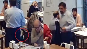 El accionar del ladrón quedó registrado en las cámaras del bar.