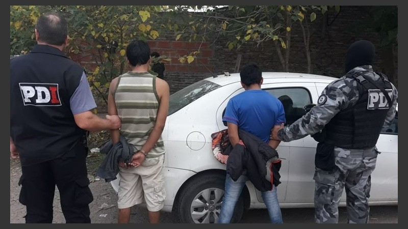 Los detenidos durante los operativos.