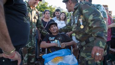 El homenaje a ex combatientes y caídos este martes en Rosario.
