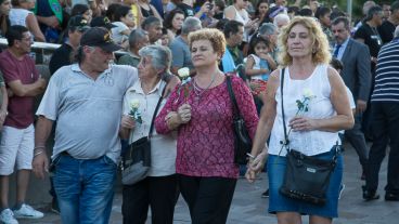 Familiares de ex combatientes y caídos rindieron homenaje este 2 de Abril.