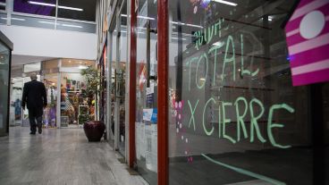 La crisis pega fuerte en el centro de Rosario.