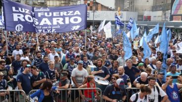 Gremios rosarinos contra el ajuste.