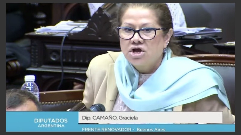 La diputada del Frente Renovador, por Buenos Aires, Graciela Camaño y sus duras críticas a los legisladores oficialistas.