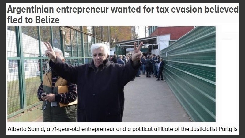 La portada del diario breakingbelizenews.com