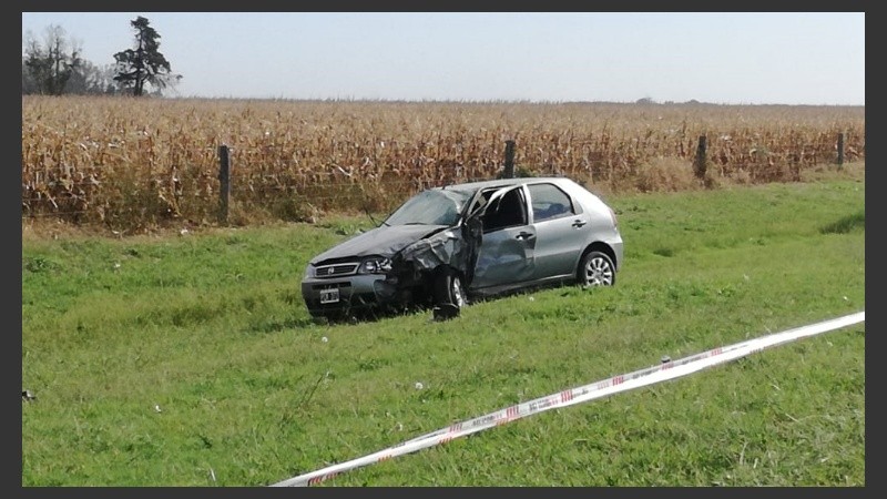 Así quedó el Fiat Palio tras el siniestro vial.