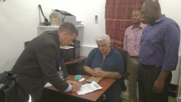 Samid antes de ser deportado a Argentina.