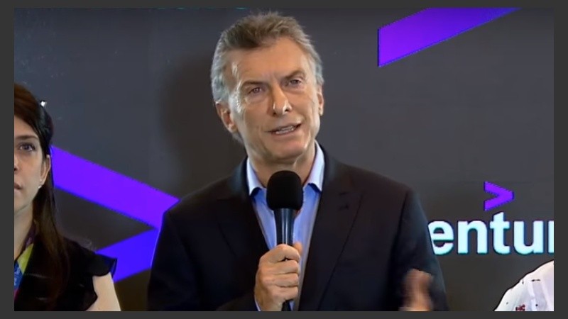 El presidente habló en la inauguración de las nuevas oficinas de la empresa Accenture.