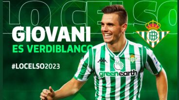 Betis anunció con esta imagen la compra del pase del rosarino.