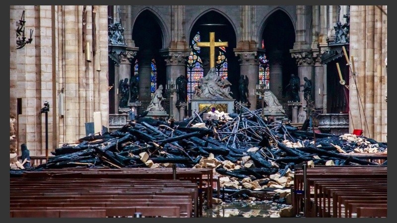 La estructura quedó en pie; la cubierta fue la que más sufrió.