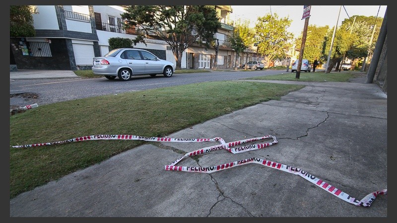 El lugar en que el taxista recibió el balazo mortal en la zona noroeste. 