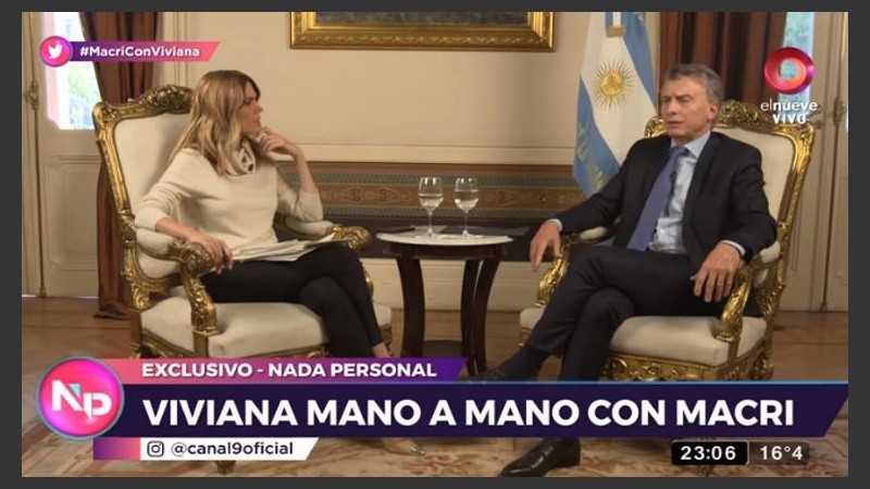 Canosa entrevistó a Macri en su primer programa de televisión. 