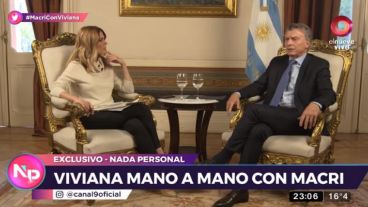 Canosa entrevistó a Macri en su primer programa de televisión.