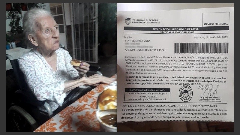 Hace años que doña Dora no tiene obligación ni de ir a votar.