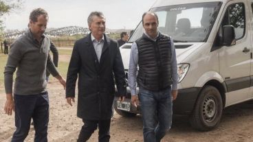 Macri fue recibido por Corral en la previa a las elecciones en Santa Fe.